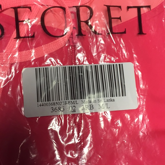 PINK Anorak Windbreaker M/L Neon Red M/L NEW - Picture 8 of 8